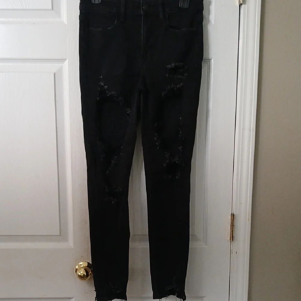 American Eagle Next Level Stretch High Rise Distressed Legging Jeans Sz 6 NWOT